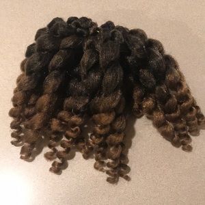 8” Twist Extensions Black/brown ombré